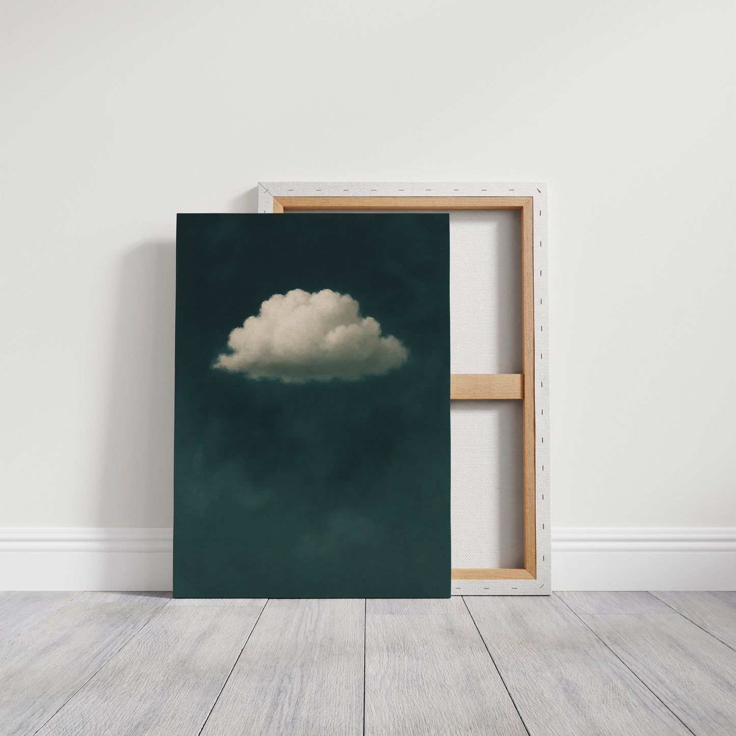 Lonely Cloud in Deep Teal Sky