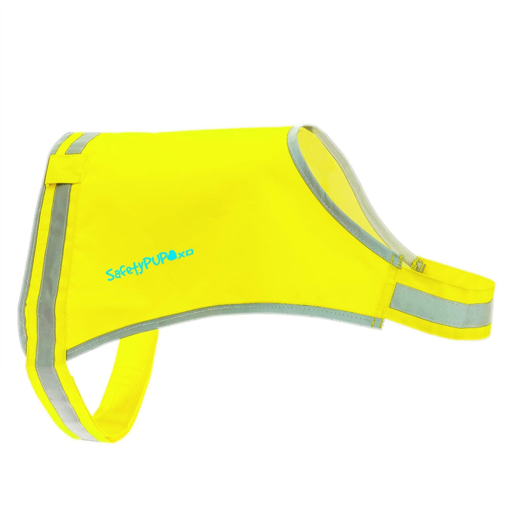Reflective Lightweight Dog Vest Hi-Vis S Size 27.5 in Chest Mid-Back Coverage Yellow