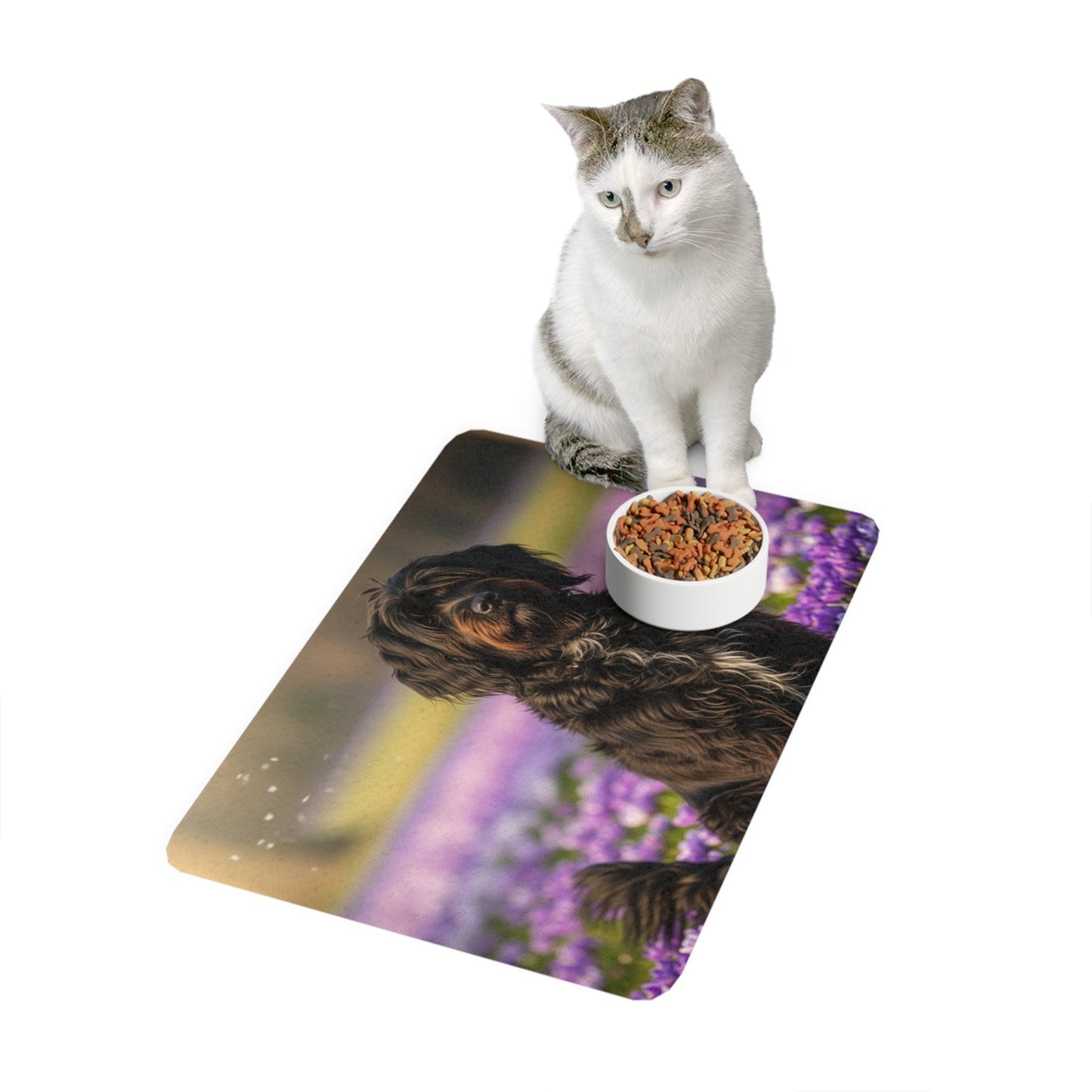 Tapis antidérapant pour animaux de compagnie – Tapis d'alimentation étanche pour chiens