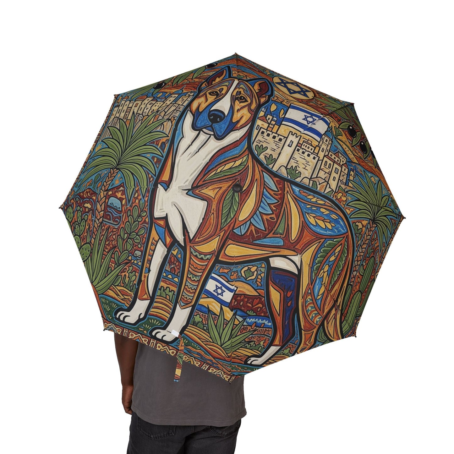 48" Semi-Automatic Umbrella – Windproof Large Travel Rain Umbrella