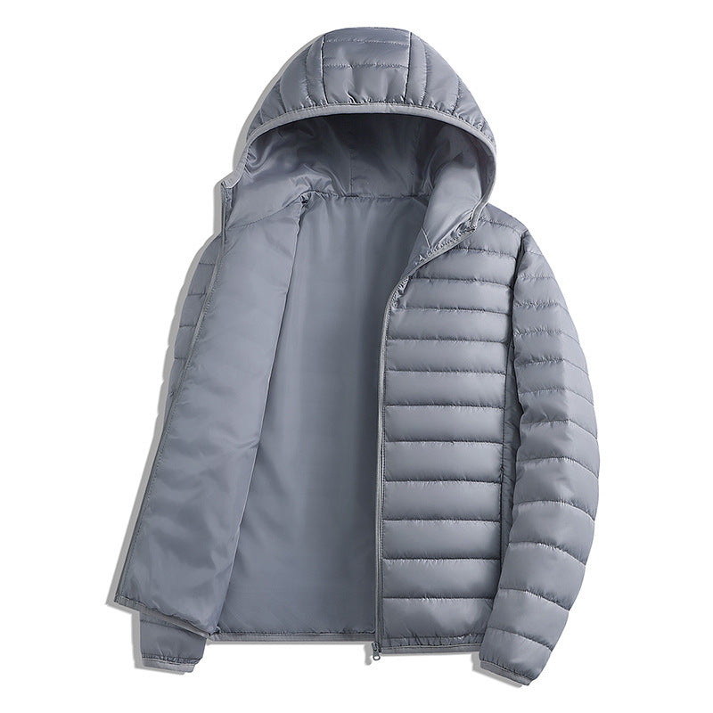AutumnWinter Warm Hooded Loose-fit Windproof Sporty Casual Ribbed Top