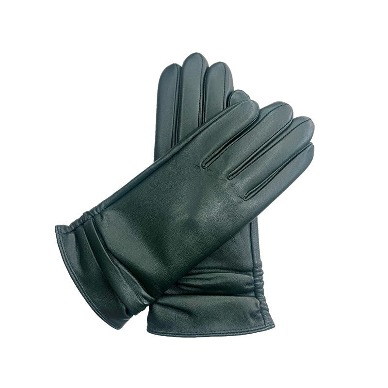 Women's Color Sheepskin Gloves Touch Screen