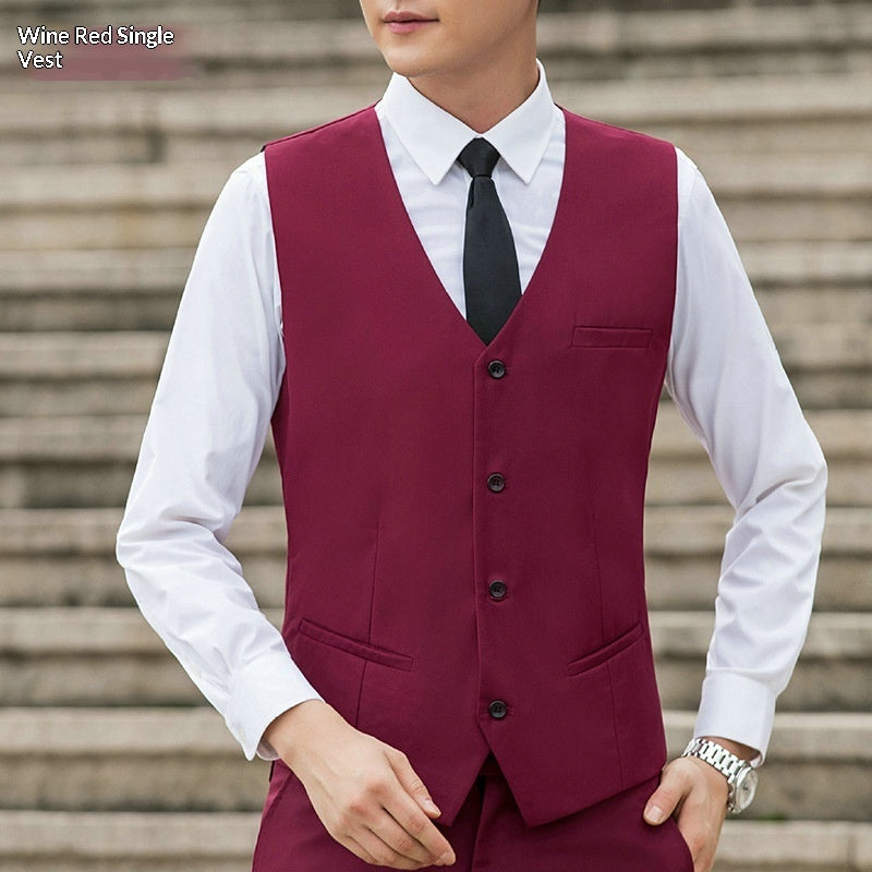 Mens Slim-Fit Vest Fashionable Casual Outerwear