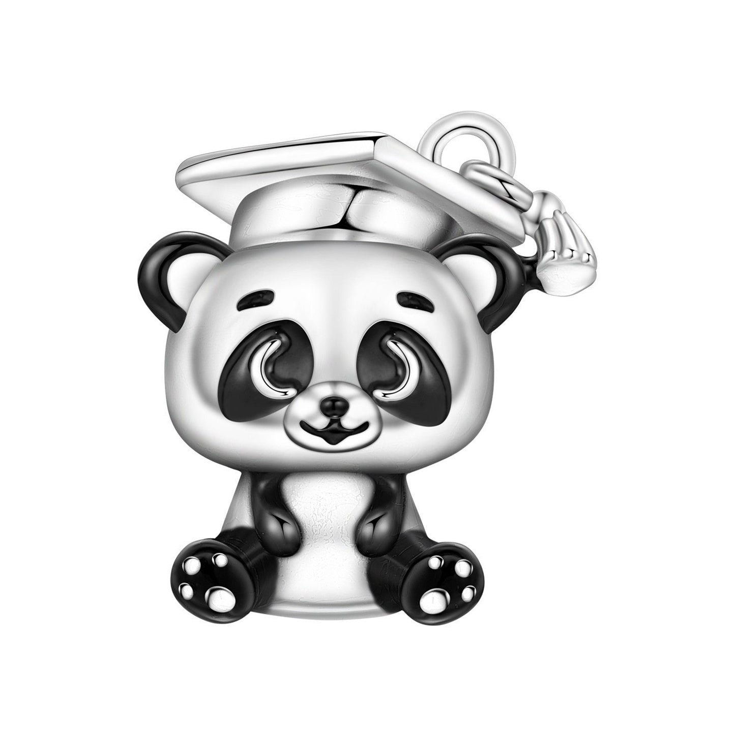 Cute Bamboo Panda DIY Copper Bead Pendant Jewelry Accessory