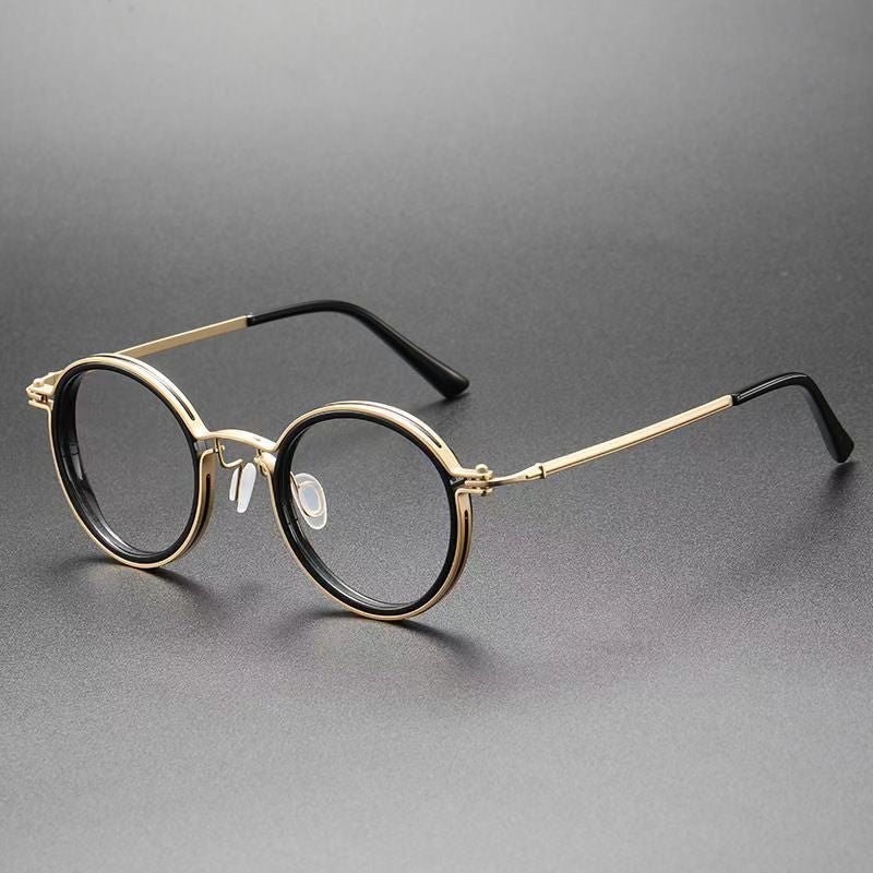 Vintage Round Frame Reading Glasses Anti Blue Light