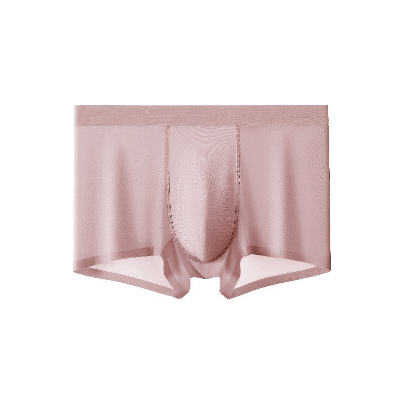 Mugwort-scented Cool-feel Seamless Mens Underwear With Perforated Breathability