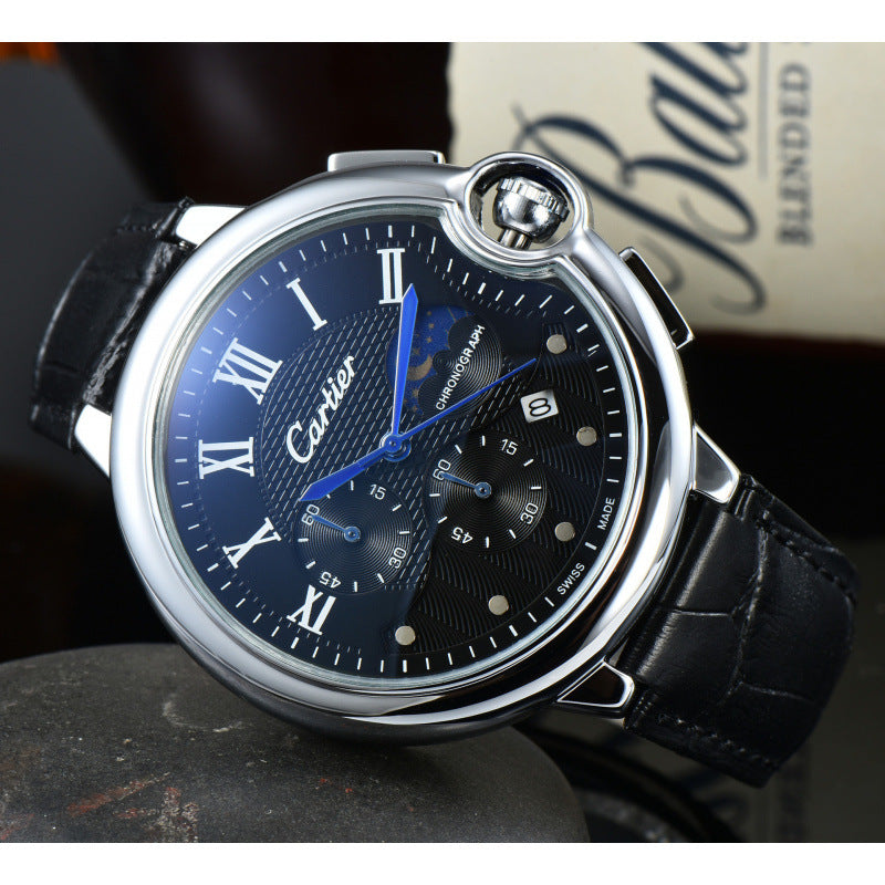 New Mens Business Watch With A Rubber Strap