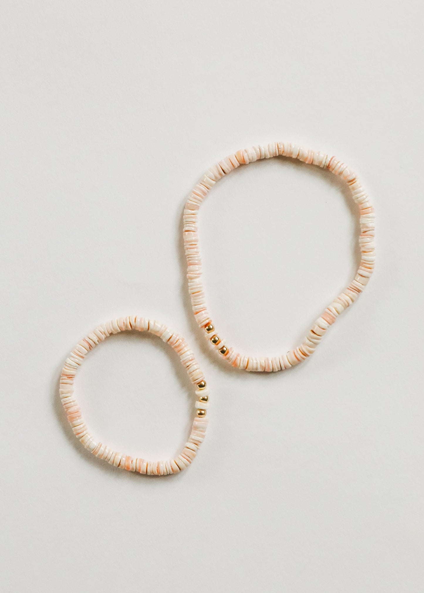 Coquillage Pur + Or Rempli 14k || Bracelet de Cheville ou Bracelet Élastique