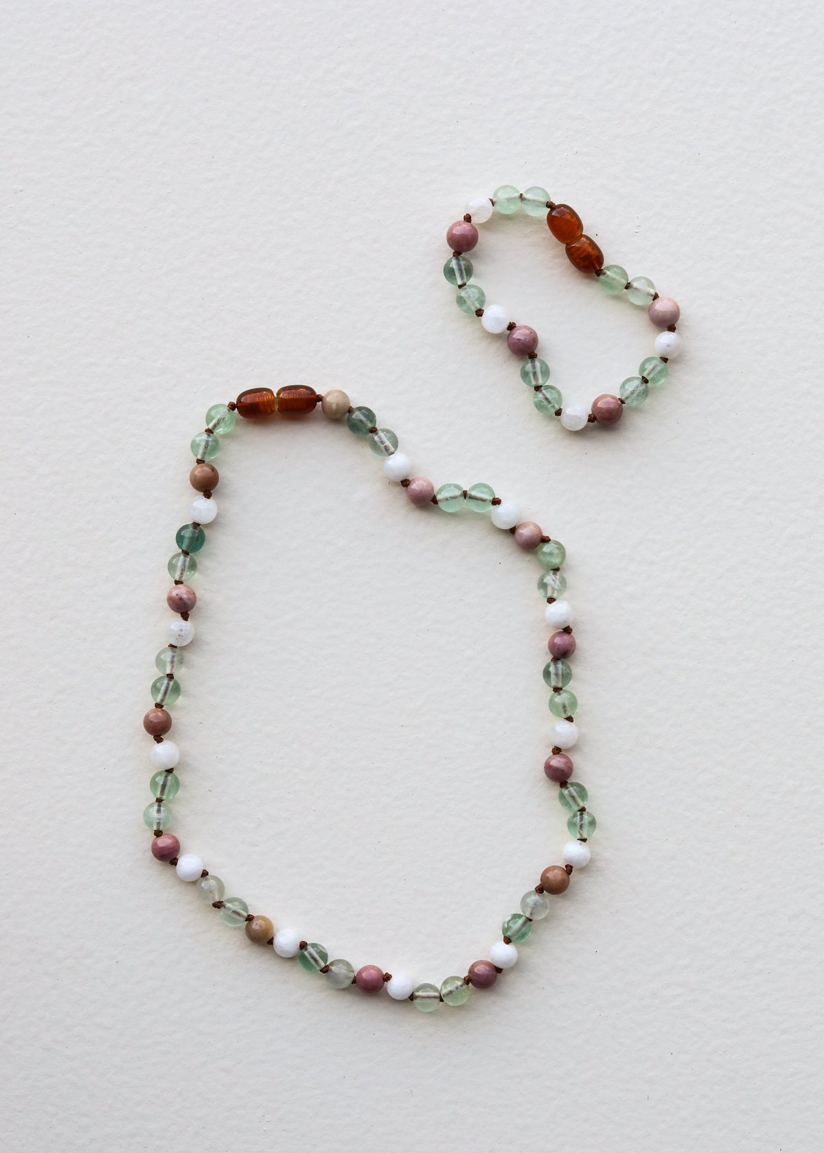 Fluorite + Pierre de lune + Rhodonite || Bracelet de cheville ou bracelet en pierres gemmes naturelles