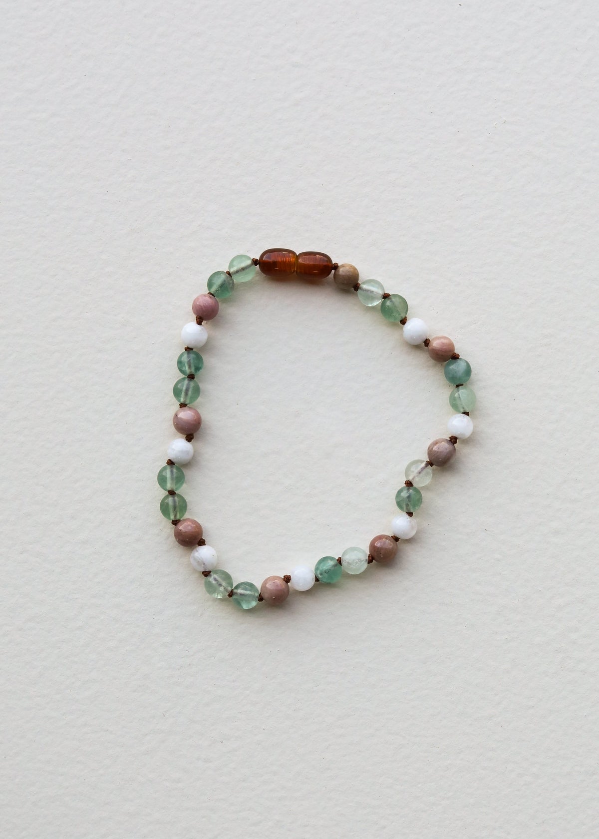 Fluorite + Pierre de lune + Rhodonite || Bracelet de cheville ou bracelet en pierres gemmes naturelles