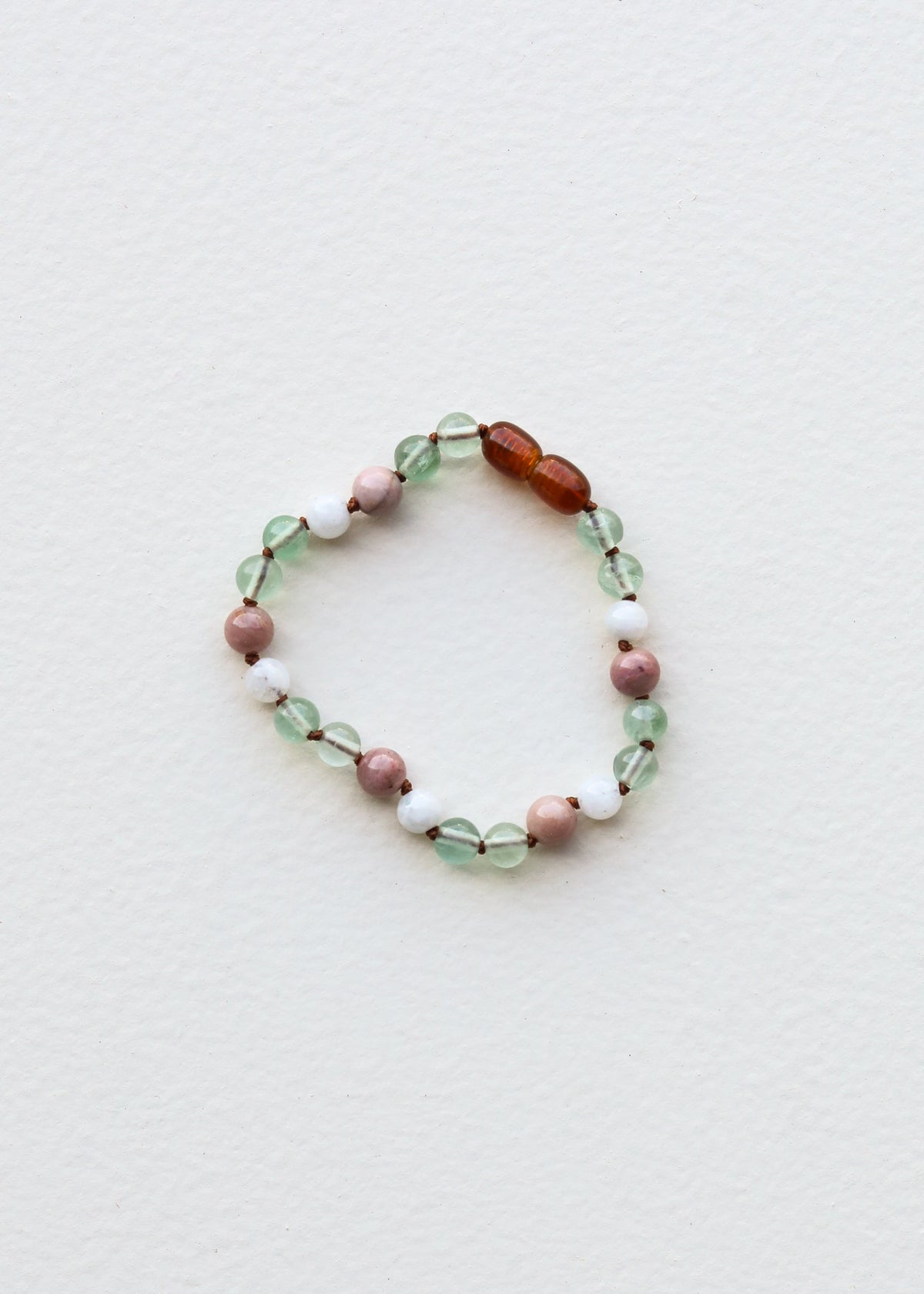 Fluorite + Pierre de lune + Rhodonite || Bracelet de cheville ou bracelet en pierres gemmes naturelles