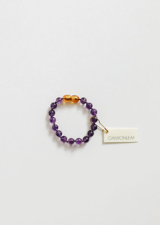 Reine Edelsteine + Amethyst || Fußkettchen oder Armband