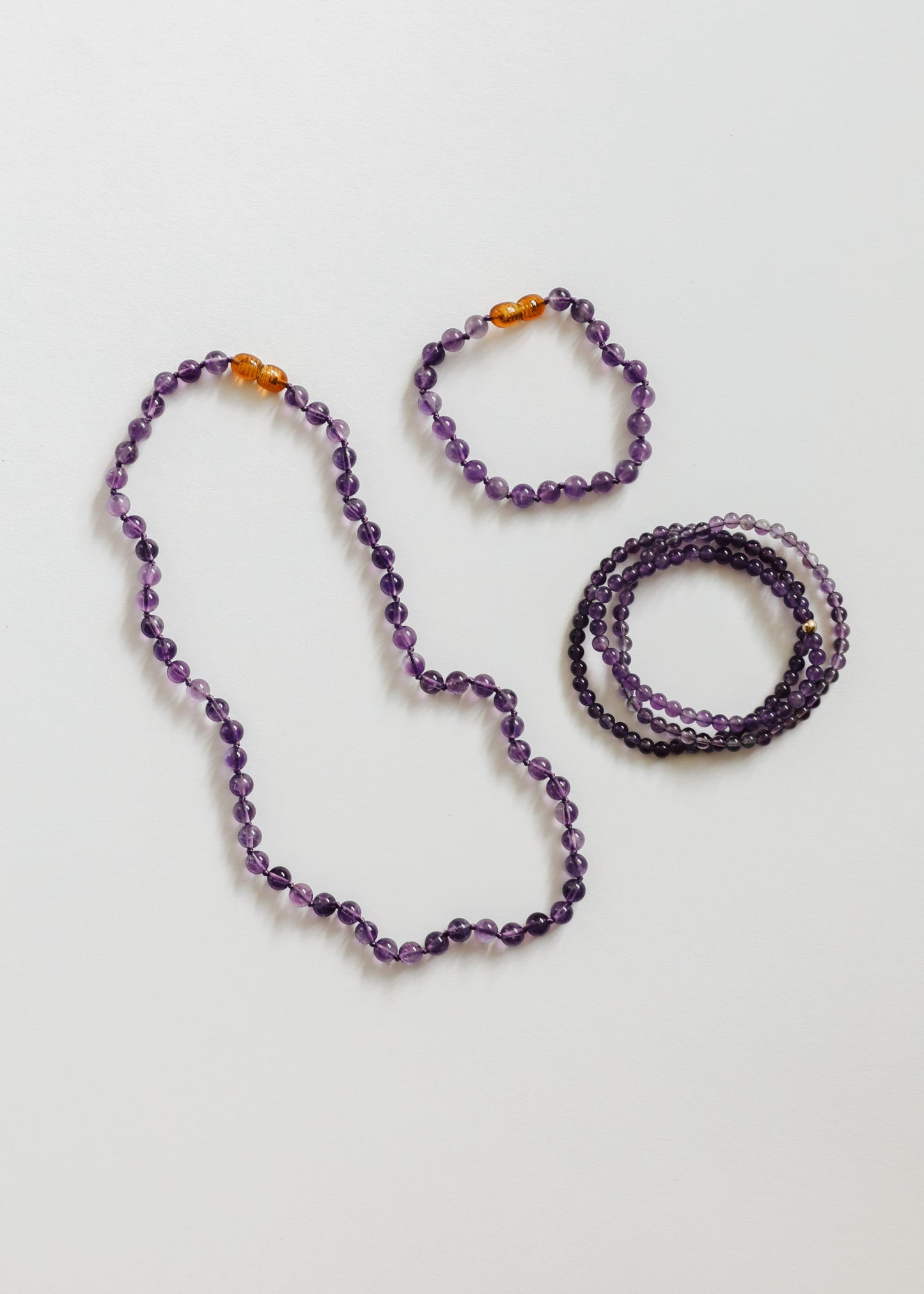 Pierre précieuse pure + Améthyste || Collier
