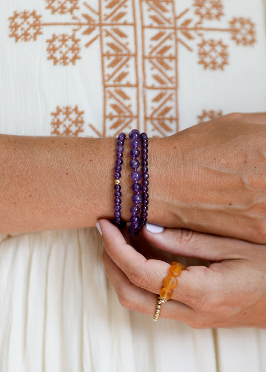 Améthyste polie || Bracelet Adulte