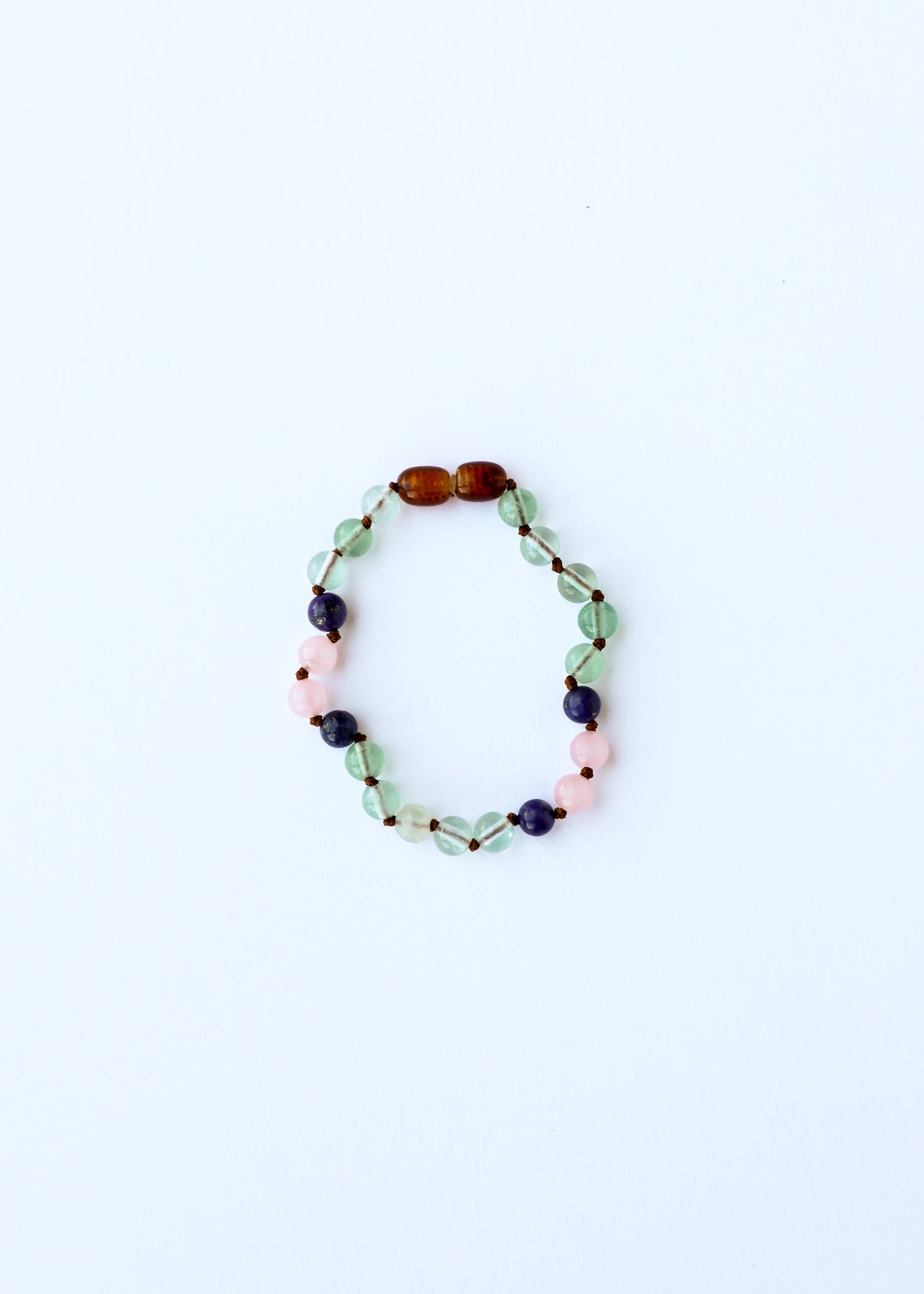 Fluorit + Lapislazuli + Rosenquarz || Edelstein-Fußkettchen oder -Armband