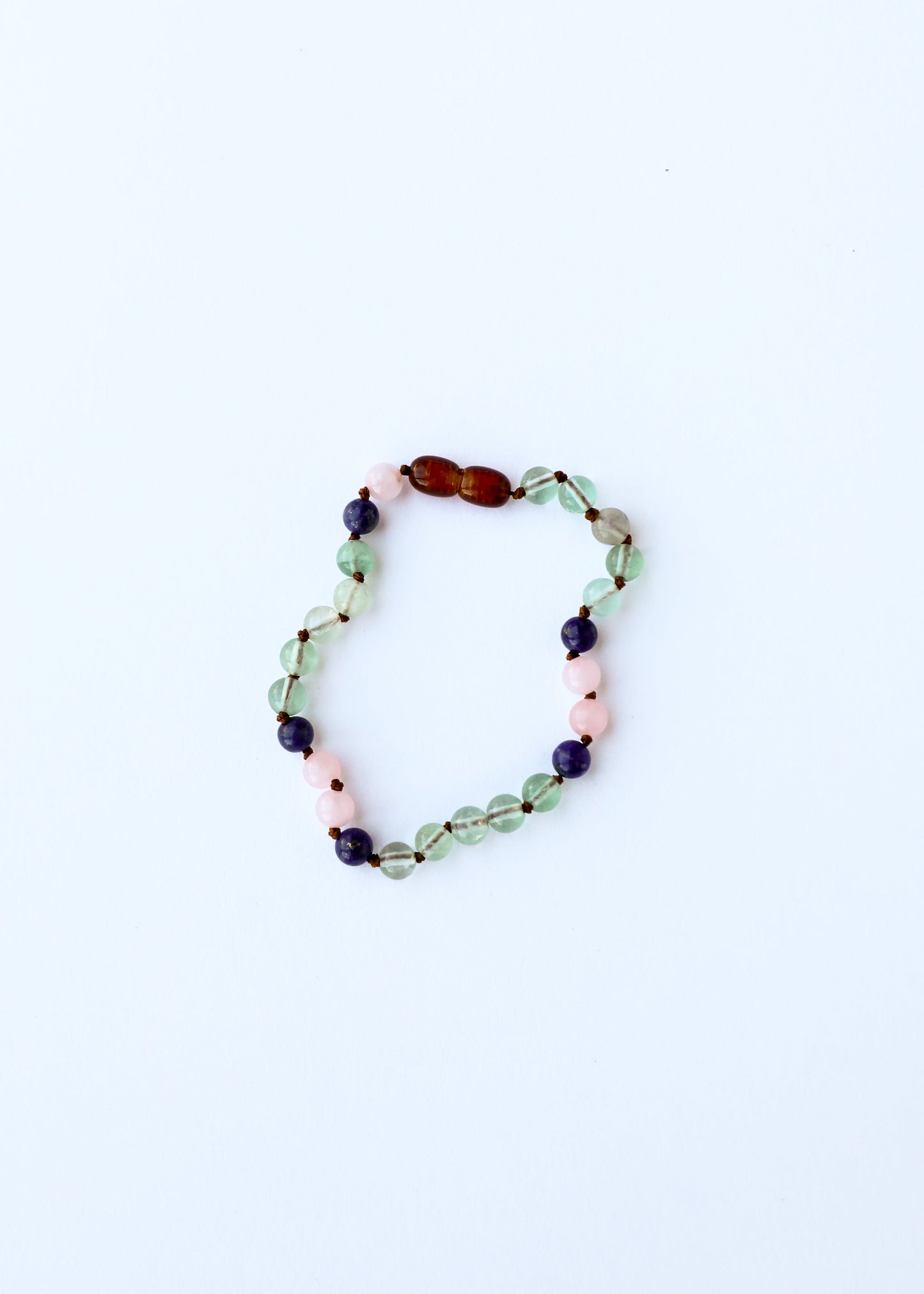 Fluorit + Lapislazuli + Rosenquarz || Edelstein-Fußkettchen oder -Armband