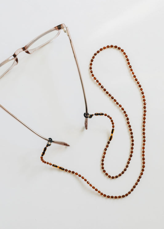 Bernstein & Edelsteine der Ostsee || Brillenband – Natur Cognac