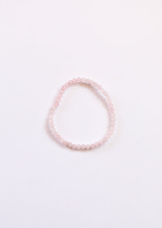 Quartz rose poli || Bracelet adulte