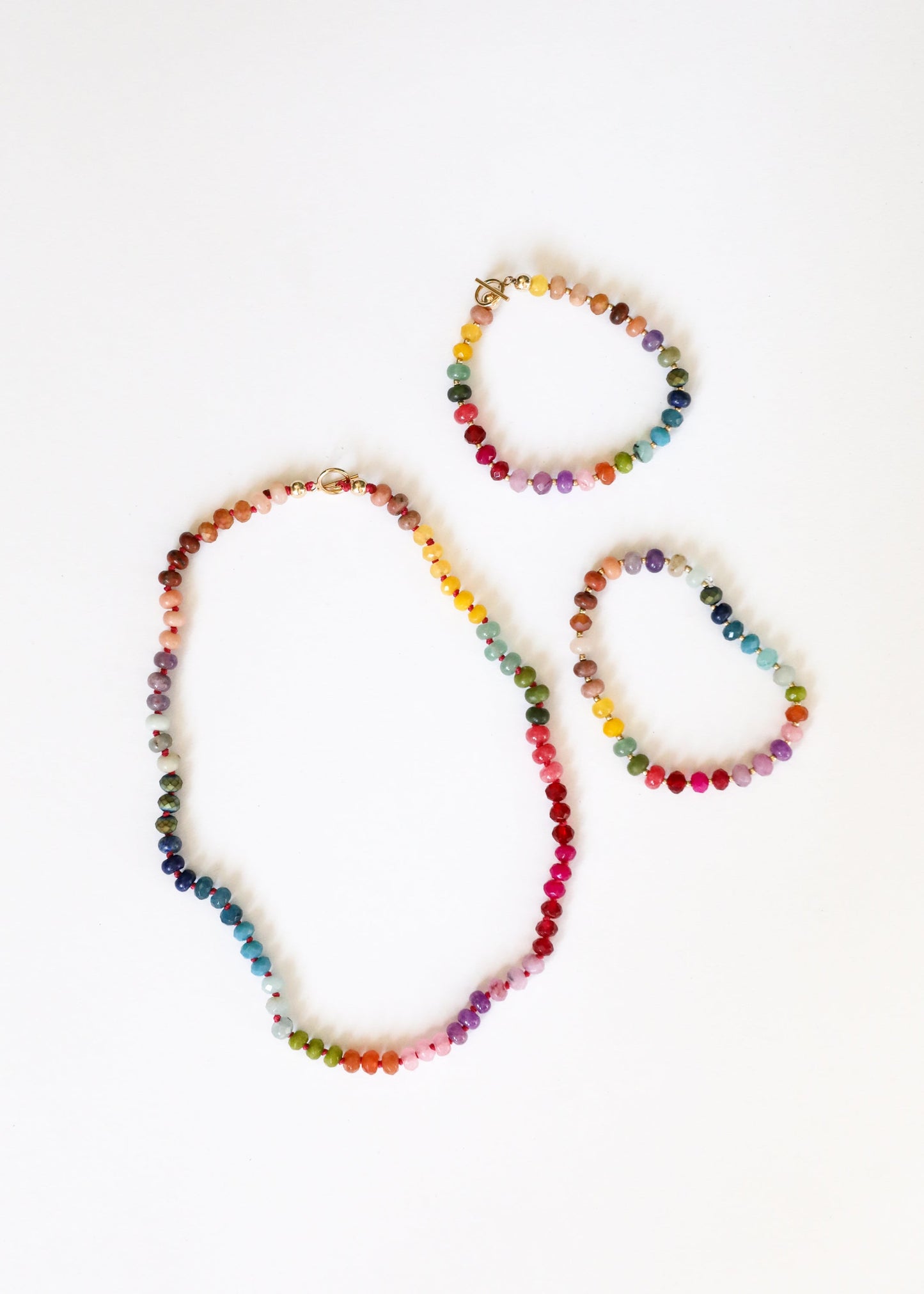Halskette mit Naturstein + 14k Gold Filled Knebelverschluss: Goldrausch