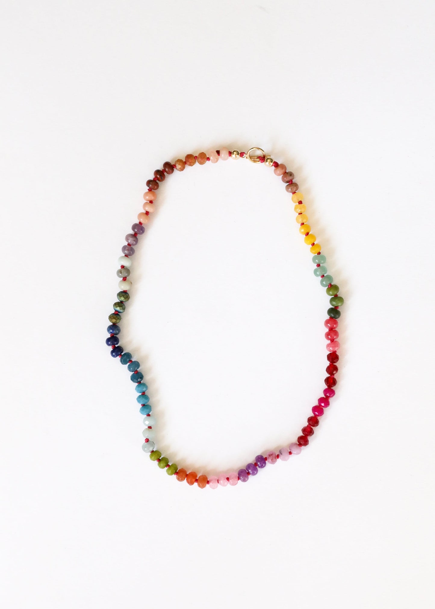 Halskette mit Naturstein + 14k Gold Filled Knebelverschluss: Goldrausch