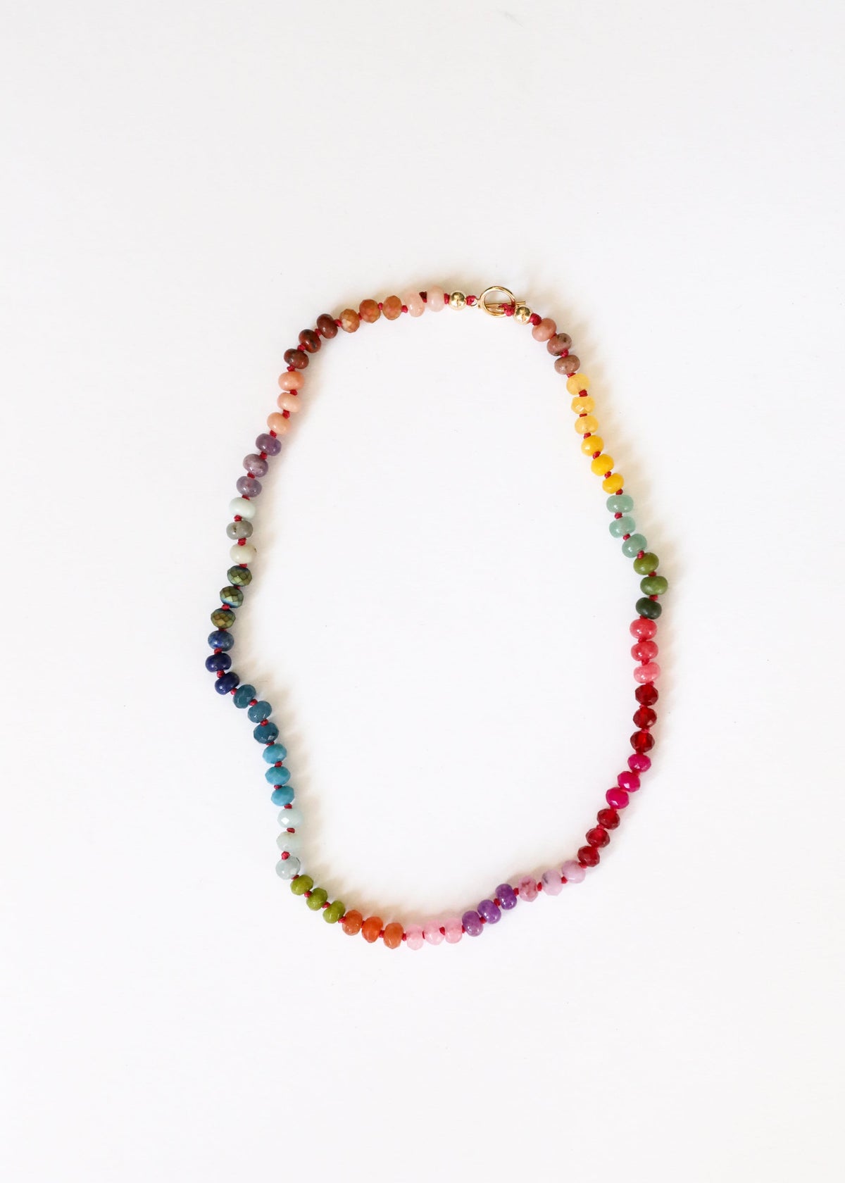 Collier en pierre naturelle + fermoir à bascule en or 14 carats : Gold Rush