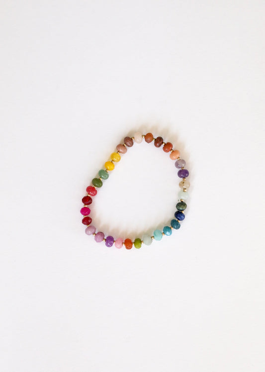 Bracelet en pierres naturelles + fermoir à bascule en or 14 carats : Gold Rush