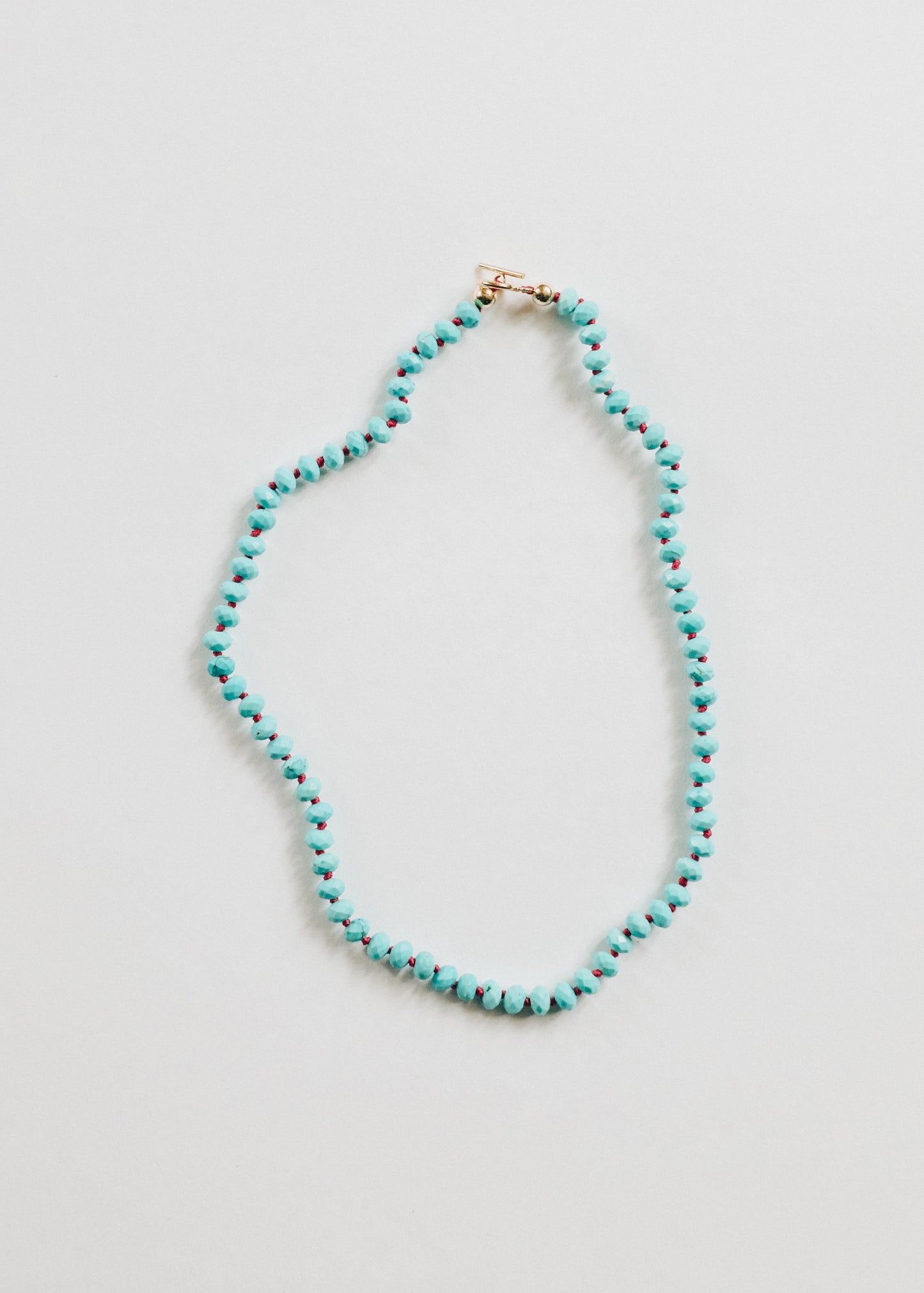 Collier pendentif en turquoise et or 14 carats