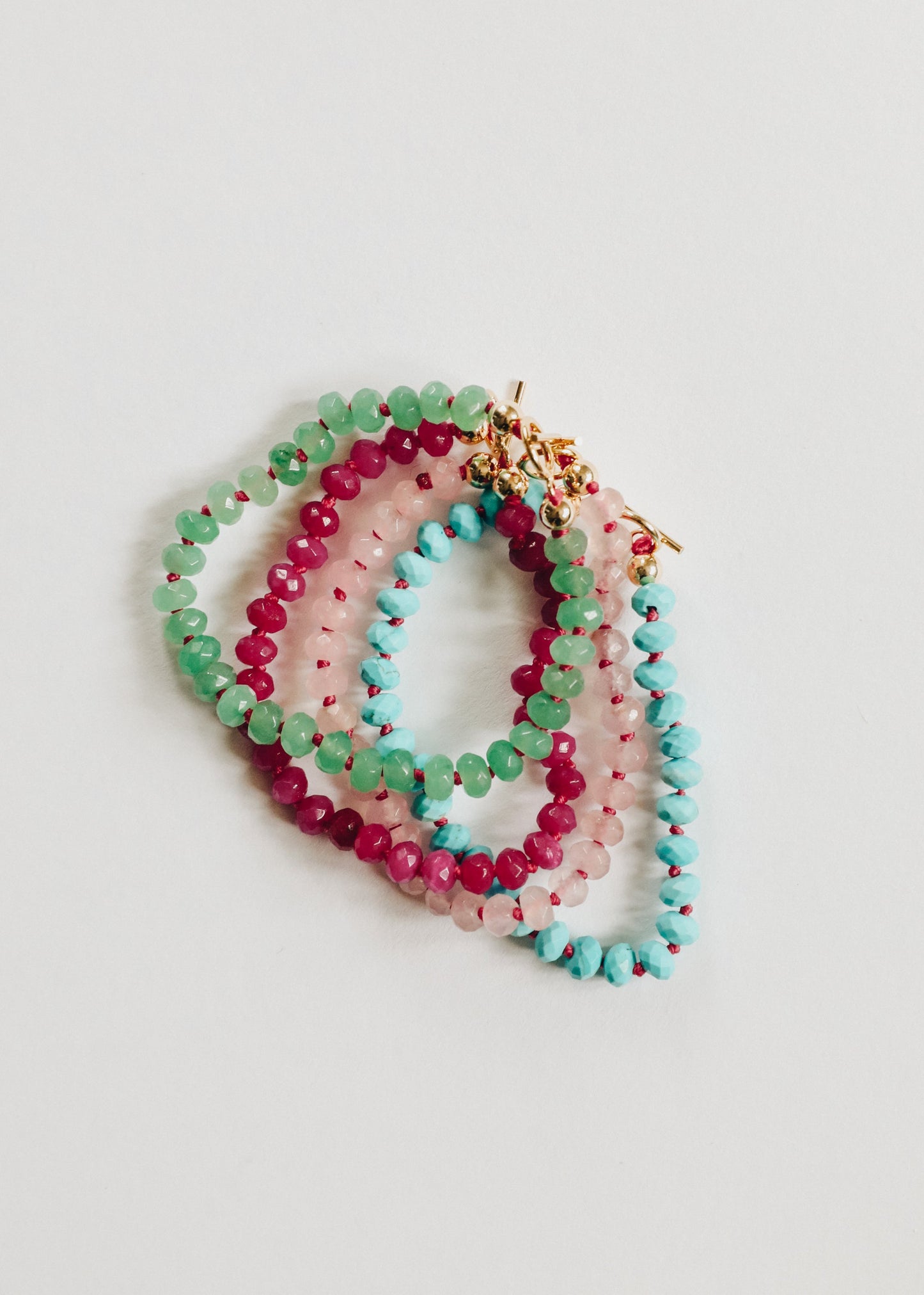 Aventurine Naturelle + Fermoir T bar Or 14K || Bracelet ou Cheville en Pierres Précieuses