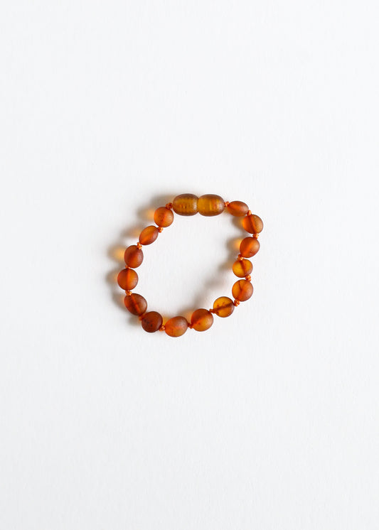 Ambre de la Baltique brut Cognac || Classique || Bracelet de cheville ou de poignet