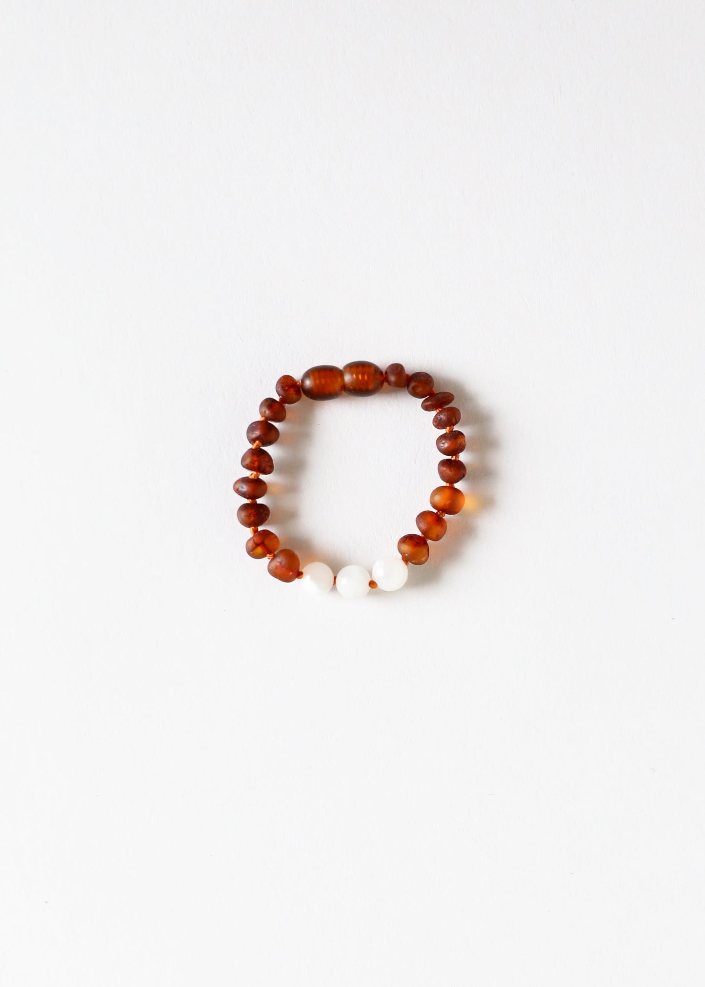 Roh-Cognac-Baltischer-Bernstein + Mondstein || Fußkettchen • Armband