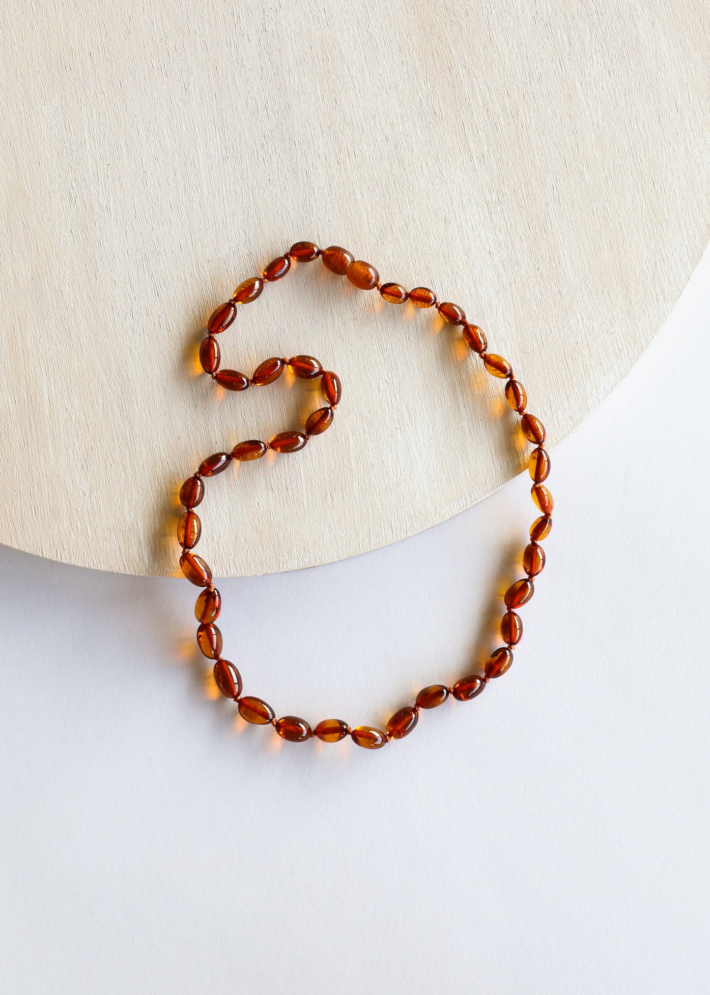 Ambre Baltique Poli Cognac || Classique || Collier