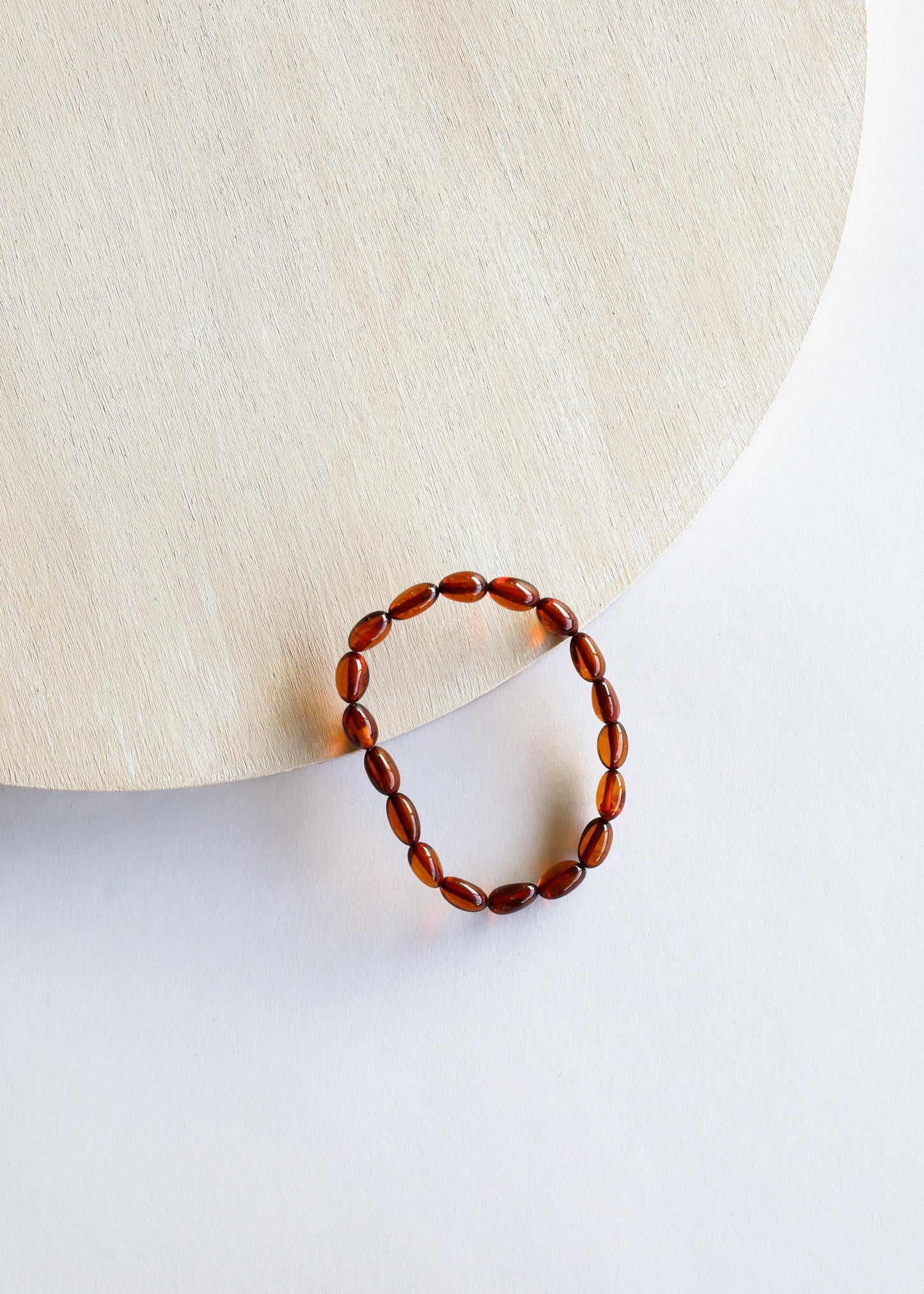 Poliertes Cognac-Bernstein || Klassisch || Armband oder Fußkette