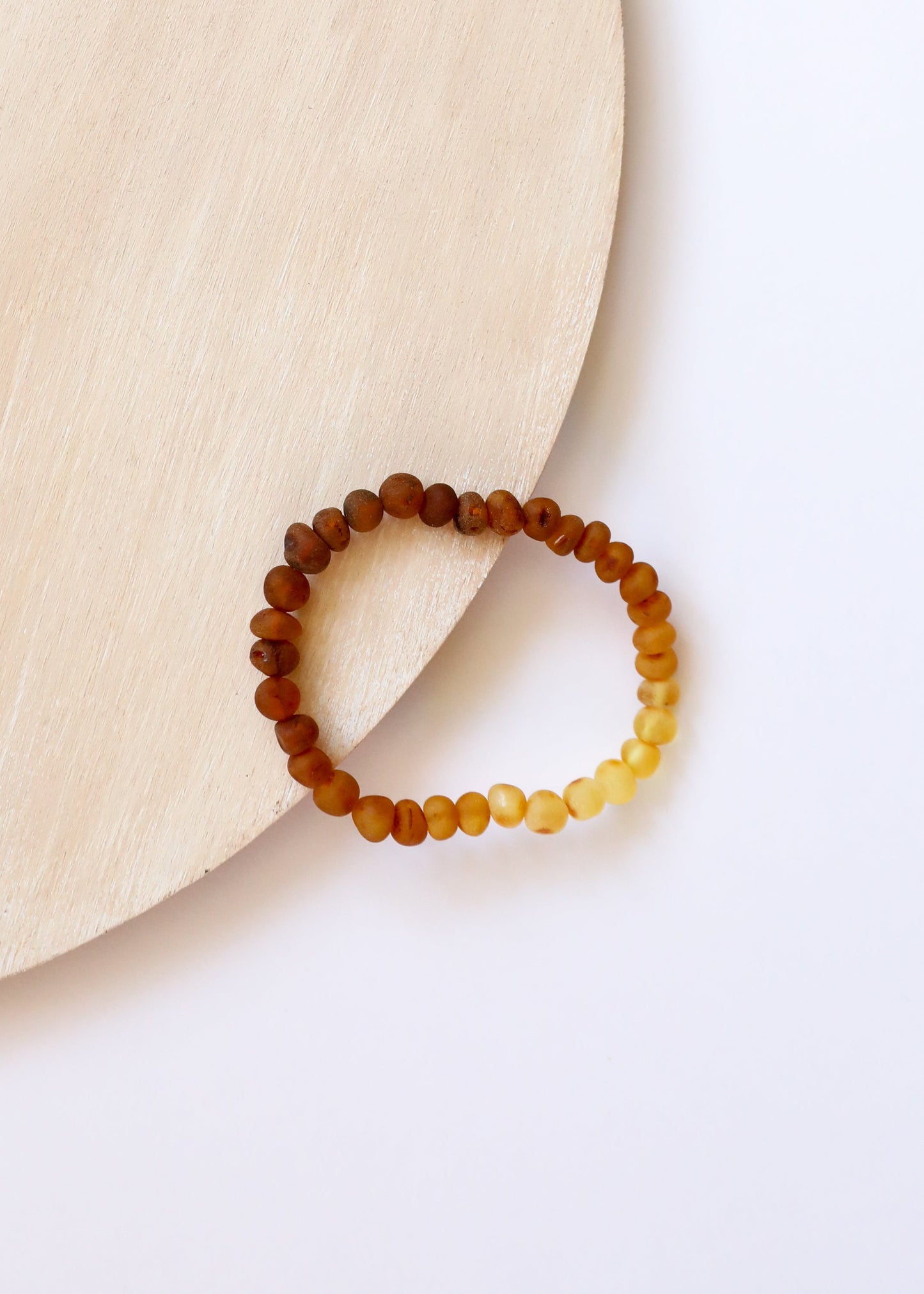 Ambre de la Baltique brute + Tournesol || Bracelet Adulte