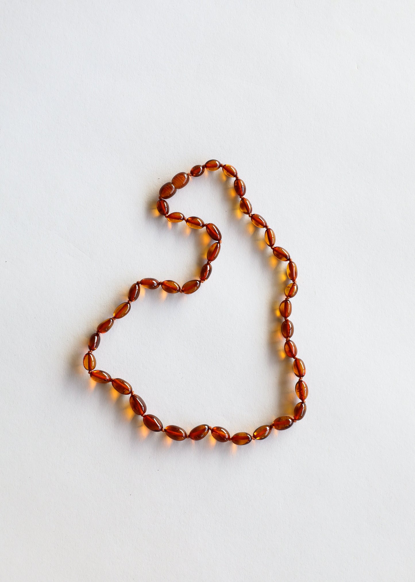 Ambre Baltique Poli Cognac || Classique || Collier