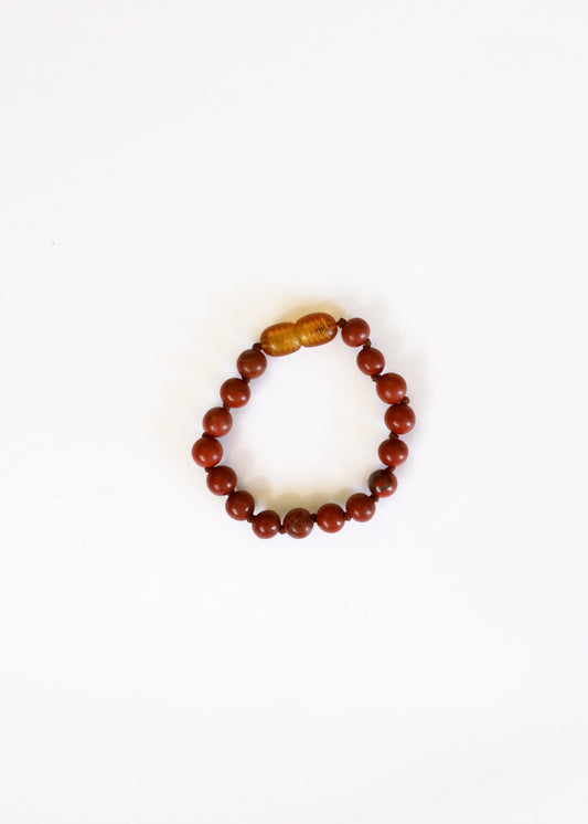 Gemme Pure + Jaspe Rouge || Chevillère ou Bracelet