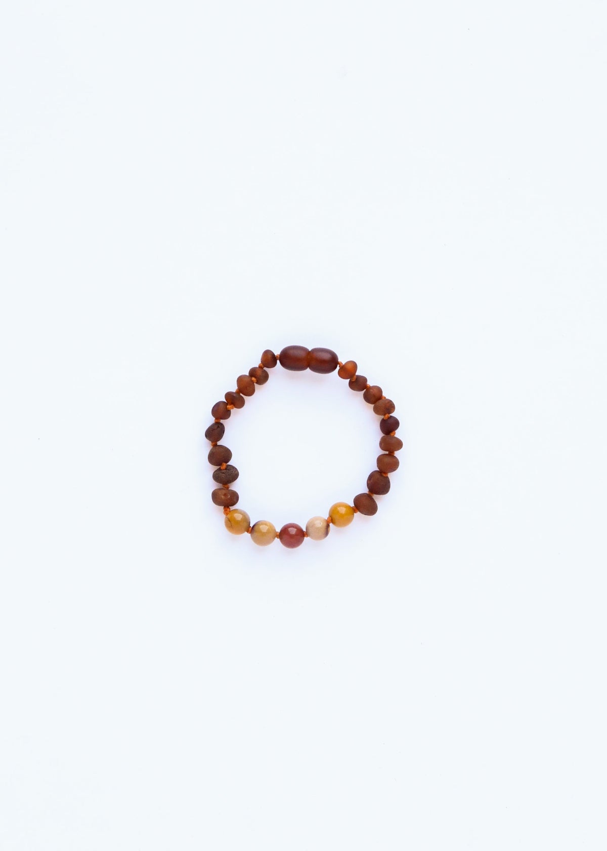 Roher Cognac-Baltischer Bernstein + Mookait Jaspis || Fußkettchen oder Armband