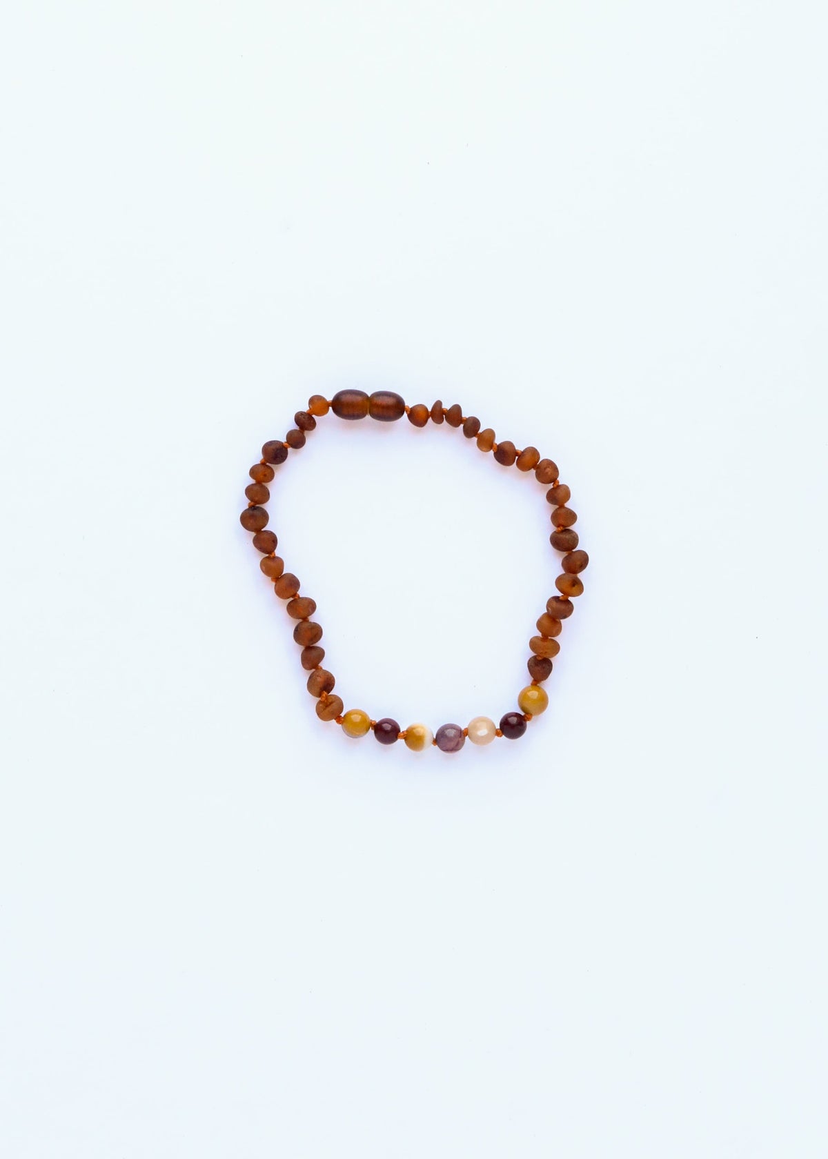 Roher Cognac-Baltischer Bernstein + Mookait Jaspis || Fußkettchen oder Armband