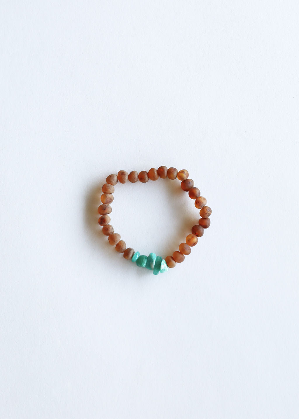 Roh-Cognac-Bernstein + Roh-Amazonit || Armband für Erwachsene