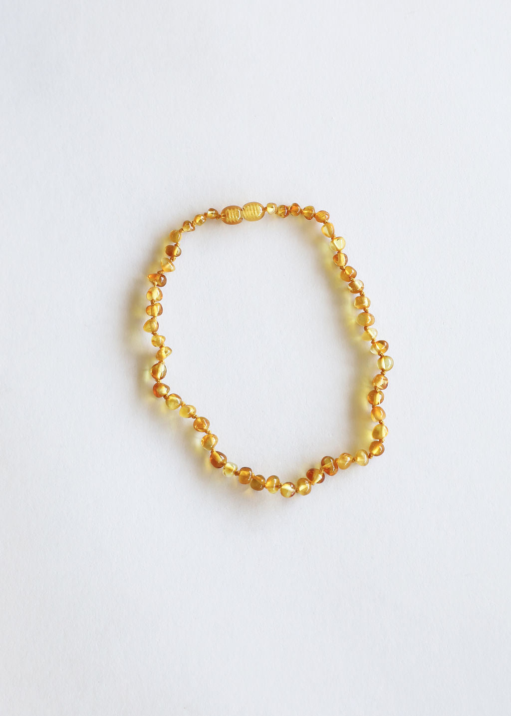 Collier en ambre de la Baltique poli miel