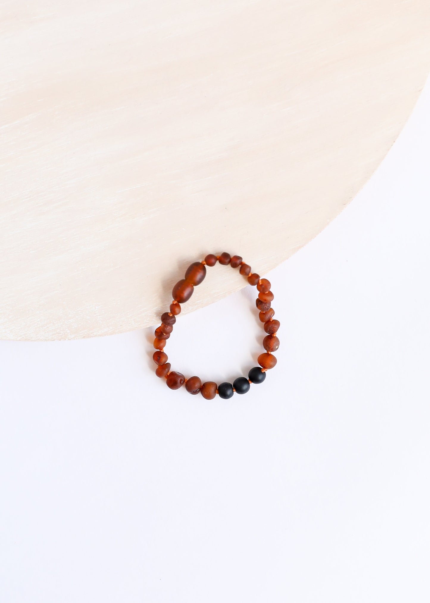 Roh-Cognac-Bernstein aus der Ostsee + Schungit || Fußkettchen oder Armband