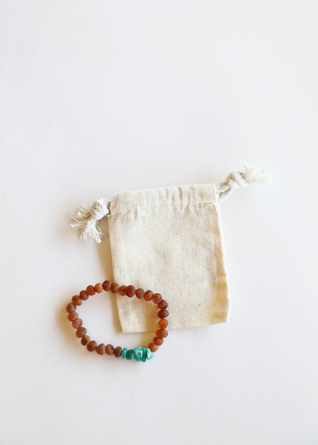 Roh-Cognac-Bernstein + Roh-Amazonit || Armband für Erwachsene