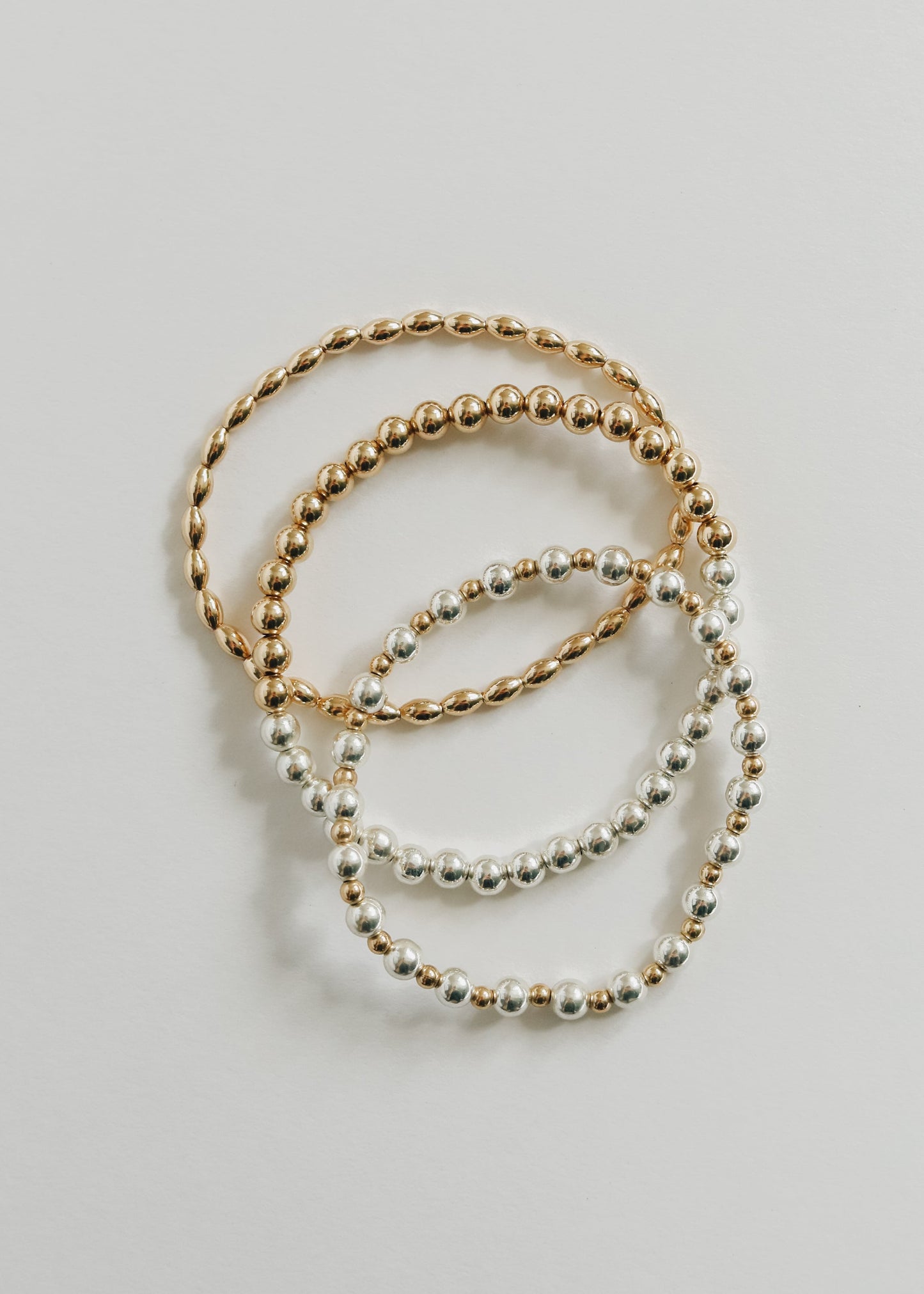 Sterling Silber + 14k Gold Filled Mond || Perlenarmband