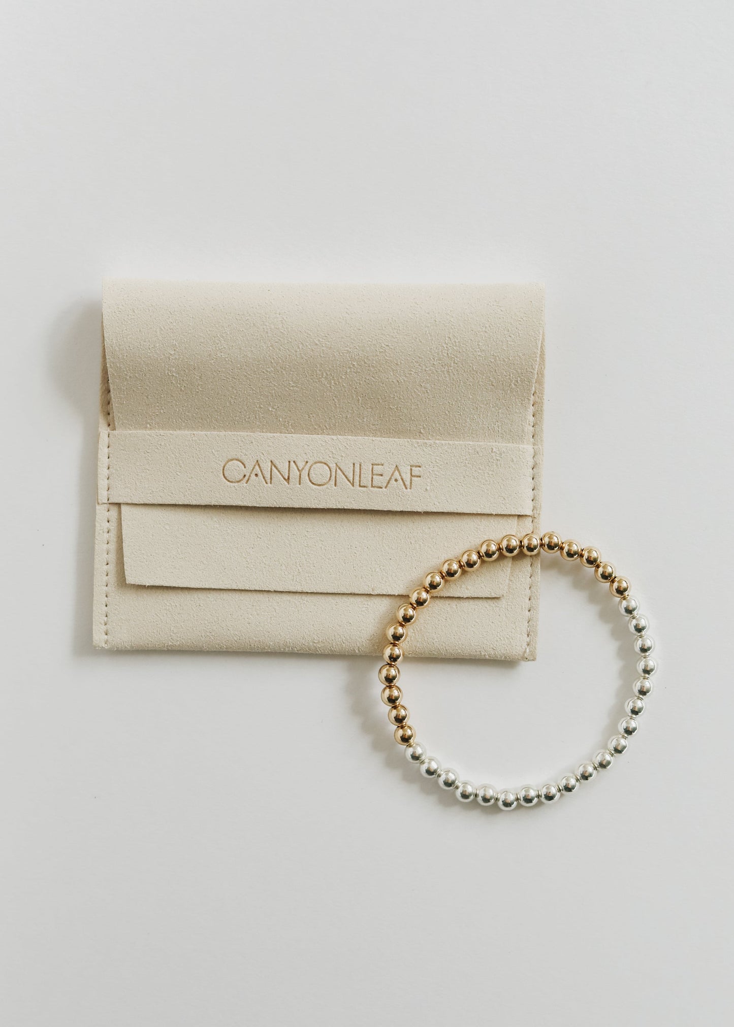 Sterling Silber + 14k Gold Filled Mond || Perlenarmband
