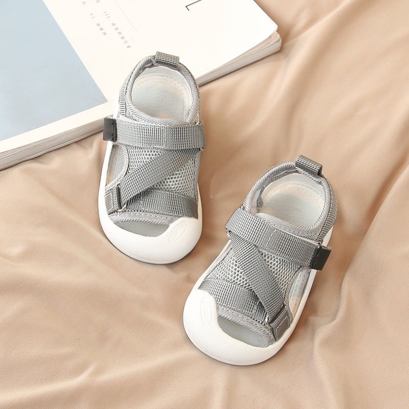 Flexible Boys Girls Breathable Mesh Shoes Slip-proof Soft Sole Shoes Baby Casual Toddler Shoes