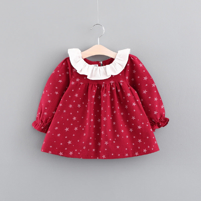 Modern Cotton Warm Winter Knitted Clothes Infant Toddler Top Dress For Girls Kids