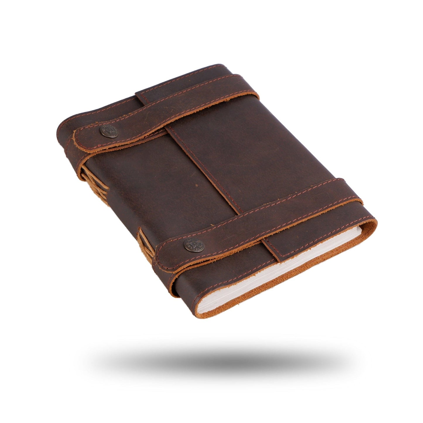 Vintage Dunkelbraunes Lederjournal