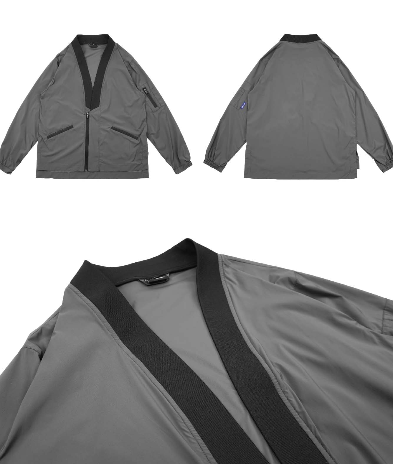 Chemise kimono APT2809 grise