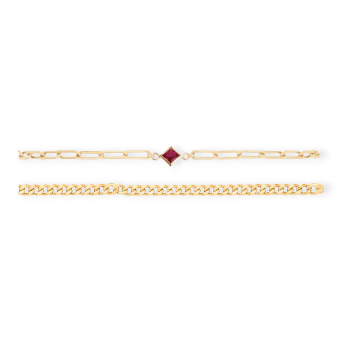 Bracelet de naissance + Bracelet Gabi Curb
