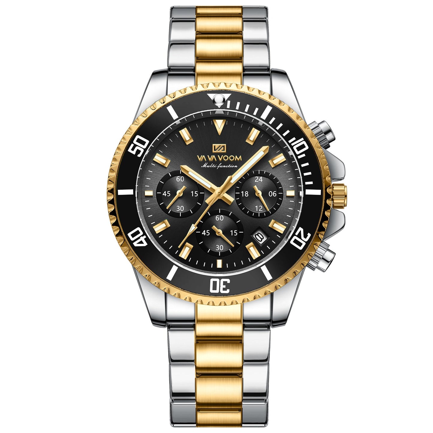 Multifunctional Three-eye Quartz Watch Waterproof And Luminous