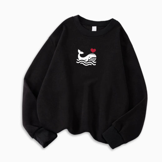 Womens Casual Sweatshirt With Print Cozy Hoodie For Fall Soft Wool Blend